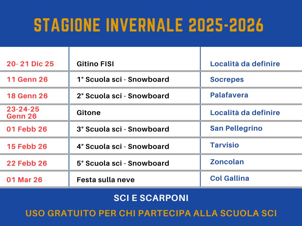 programma 2025 - 2026